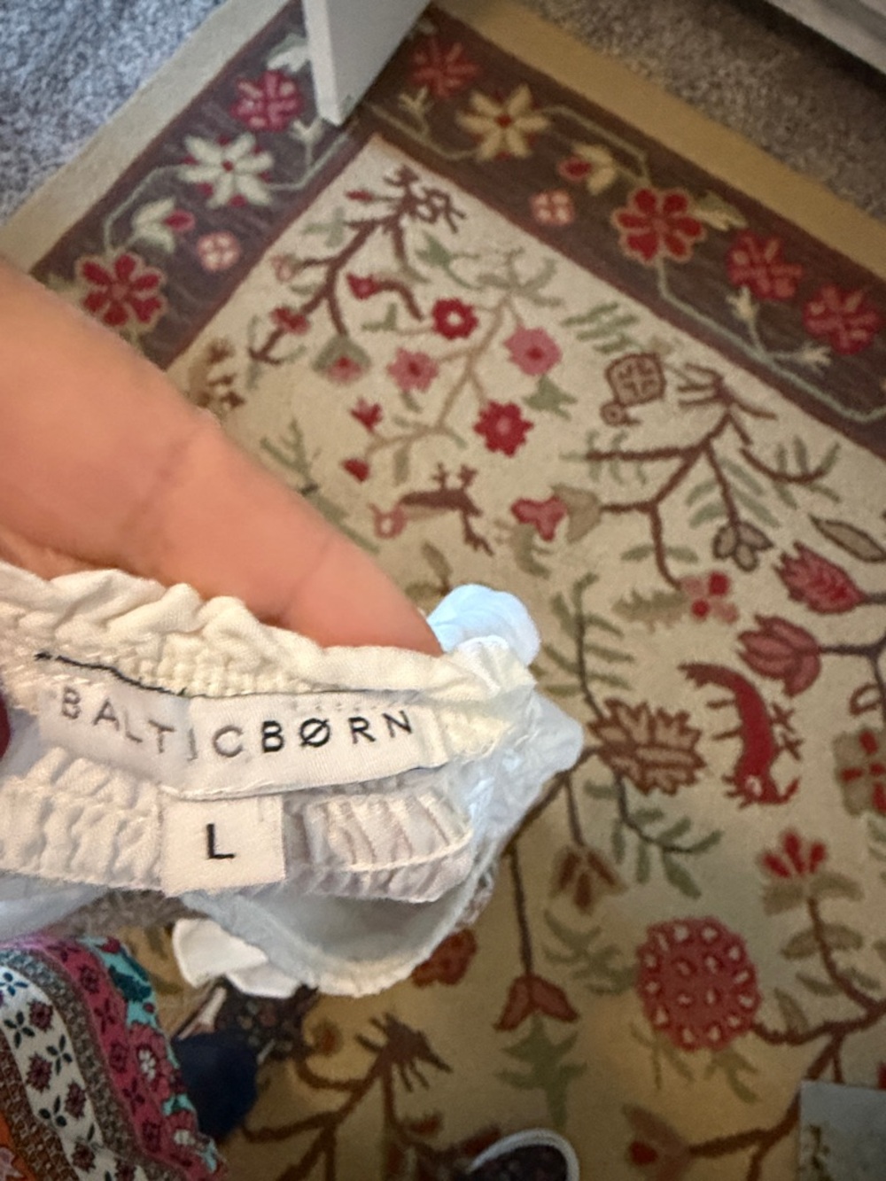 Baltic Born White Embroidered Smocked Midi Dress - Picture 6 of 9